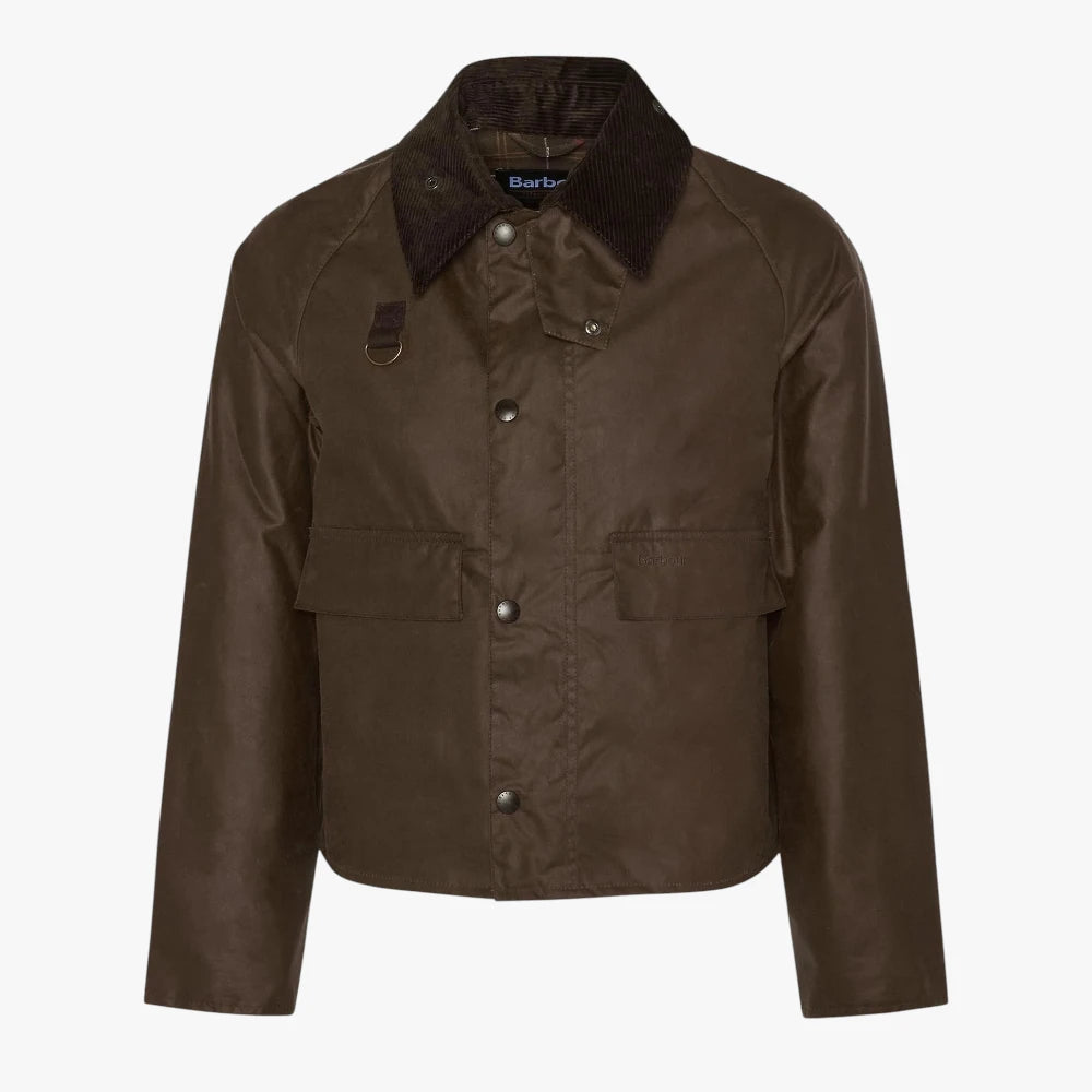 barbour bedale spey wax jacket beech front full view