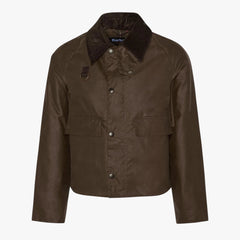 barbour bedale spey wax jacket beech front full view