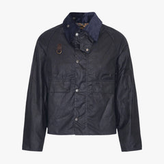 barbour bedale spey wax jacket navy front full view