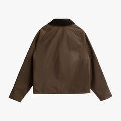 barbour spey wax jacket beech back silhouette detail