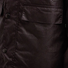 barbour spey wax jacket bordeaux brass zipper detail