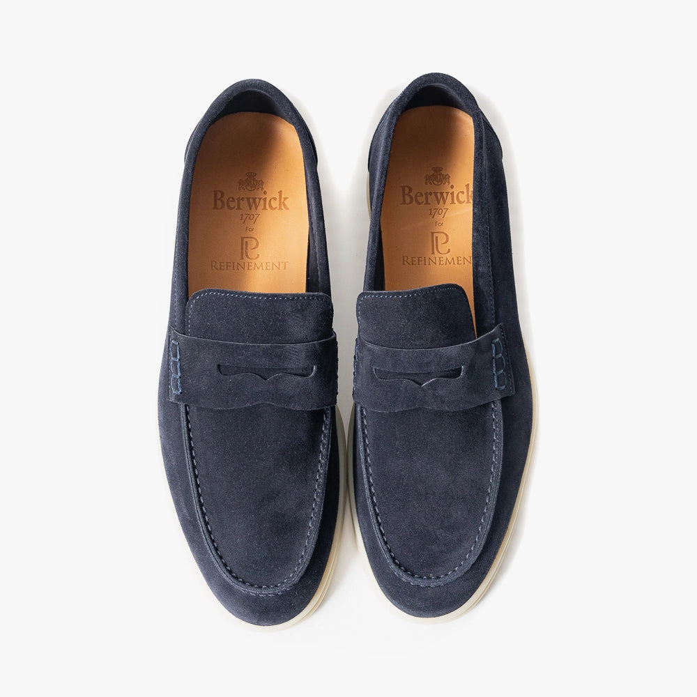 Berwick 5371 Flex Walk Penny Loafer in Baltic – Goodyear Welted