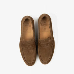 Berwick 5371 Flex Walk penny loafer in noce leather, top view of pair.