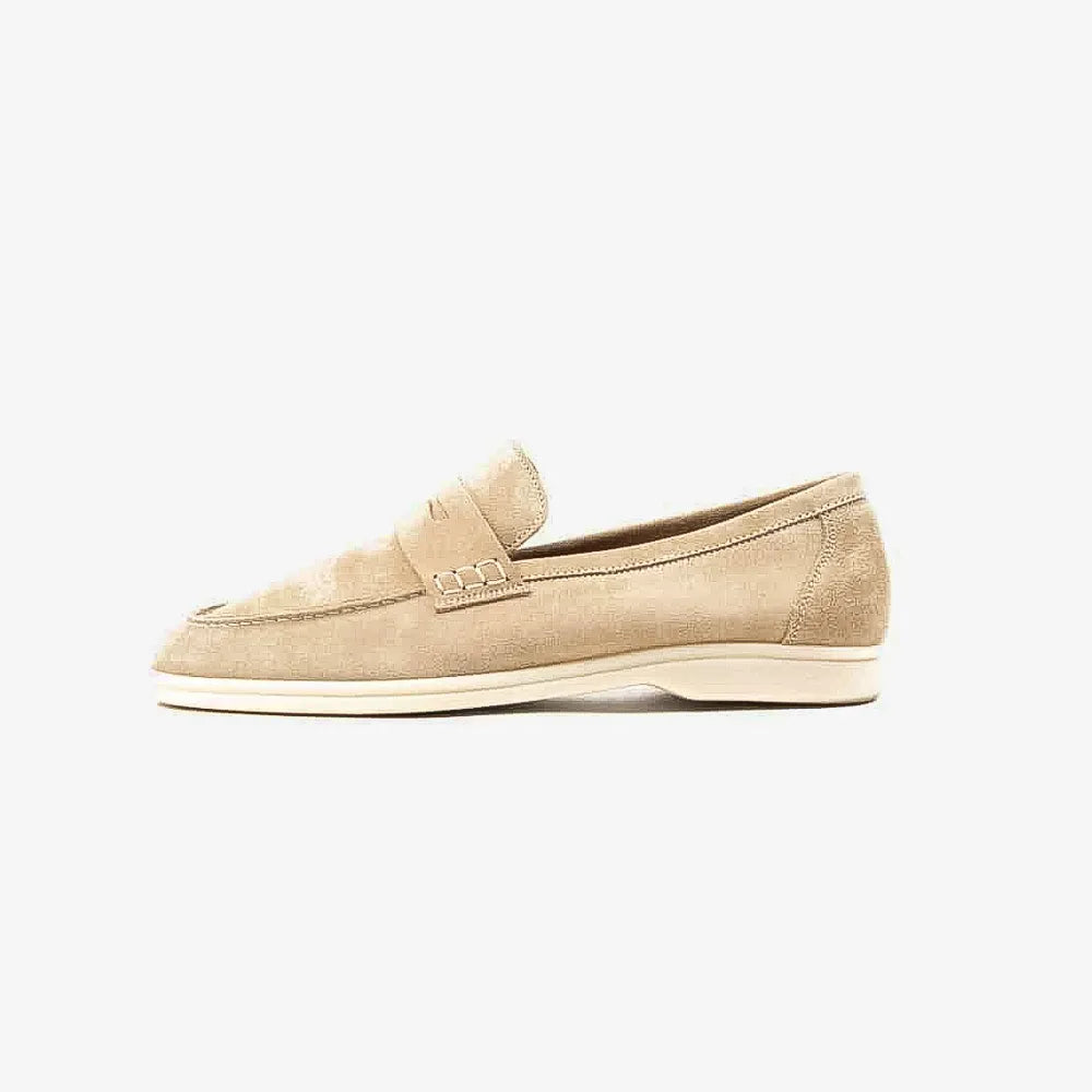 Berwick 5371 Flex Walk penny loafer in sughero leather, side profile.