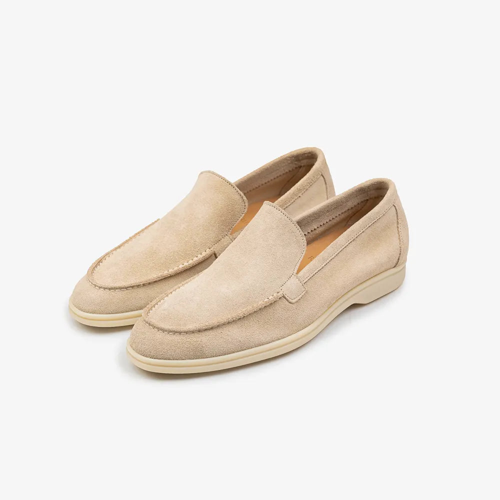 Berwick 5542 Flex Walk Loafer in Nude Spring leather, angled front view.
