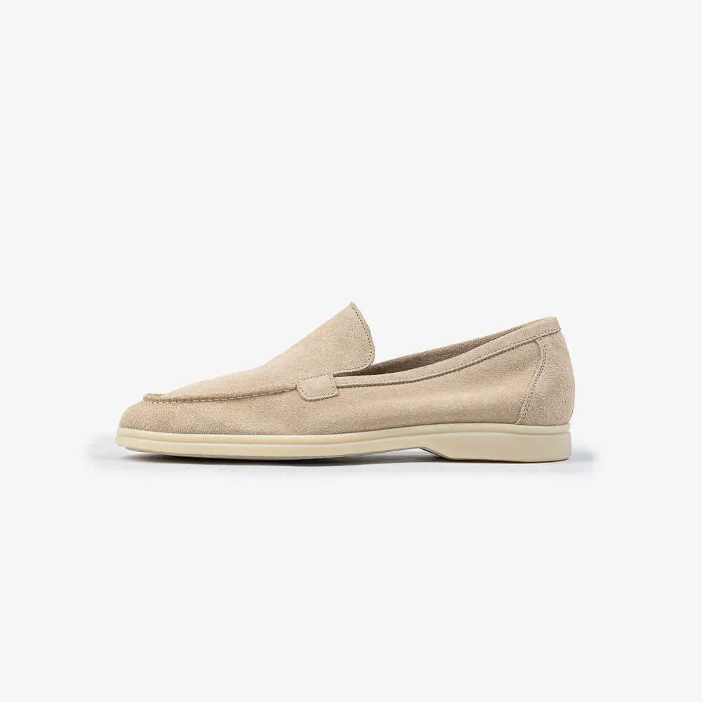 Berwick 5542 Flex Walk Loafer in Nude Spring leather, side profile.