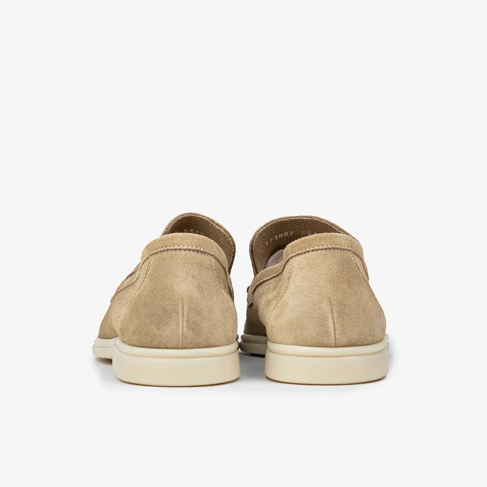 Berwick 5542 Flex Walk Loafer in Sughero tan leather, heel view.