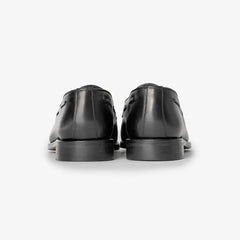 Berwick 5139 Tassel Loafer in Chateaubriand black leather, back view highlighting heel and welt detail.