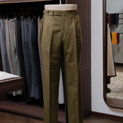Calsa Nagasaki Trousers Cotton Olive front view