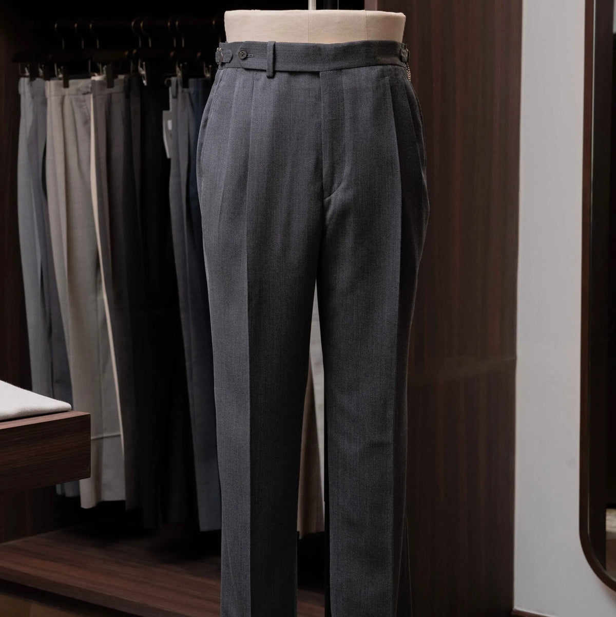 Calsa Nagasaki Trousers Covert Grey front view