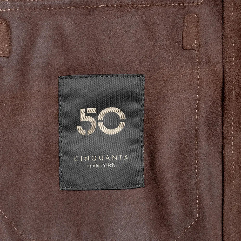 Cinquanta Military Open Collar Jacket Castano - Refinement