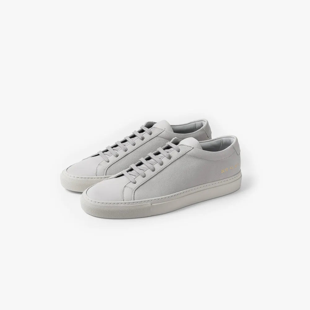 Common Projects Achilles Premium 2610 Light Grey 0573 Angled Pair View