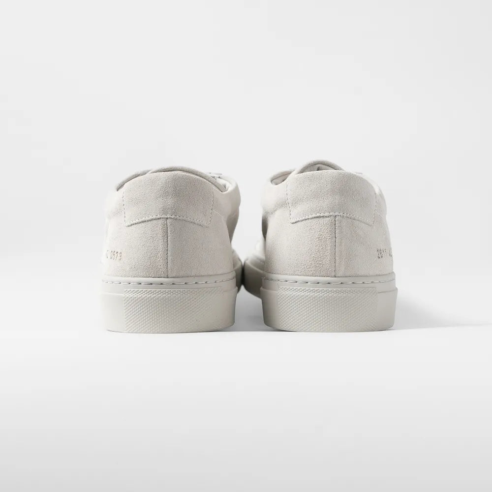 Common Projects Achilles Premium In Suede 2611 Light Gray 0573 Back View