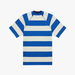 Drake’s Blue and White Stripe Raglan Sleeve Hiking T-Shirt Back View