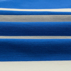 Drake’s Blue and White Stripe Raglan Sleeve Hiking T-Shirt Fabric Texture Detail