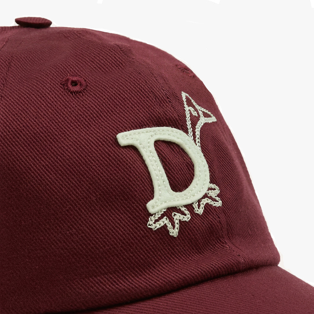 Drake’s ‘D Duck’ Cotton Twill Baseball Cap Burgundy Embroidered Logo Detail