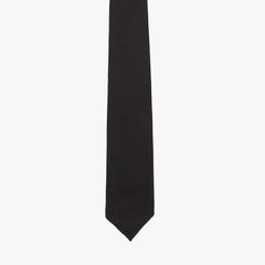 Drake’s Hand Rolled Large Knot Grenadine Tie Black Grenadine Weave Detail