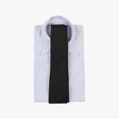 Drake’s Hand Rolled Large Knot Grenadine Tie Black Knot Detail