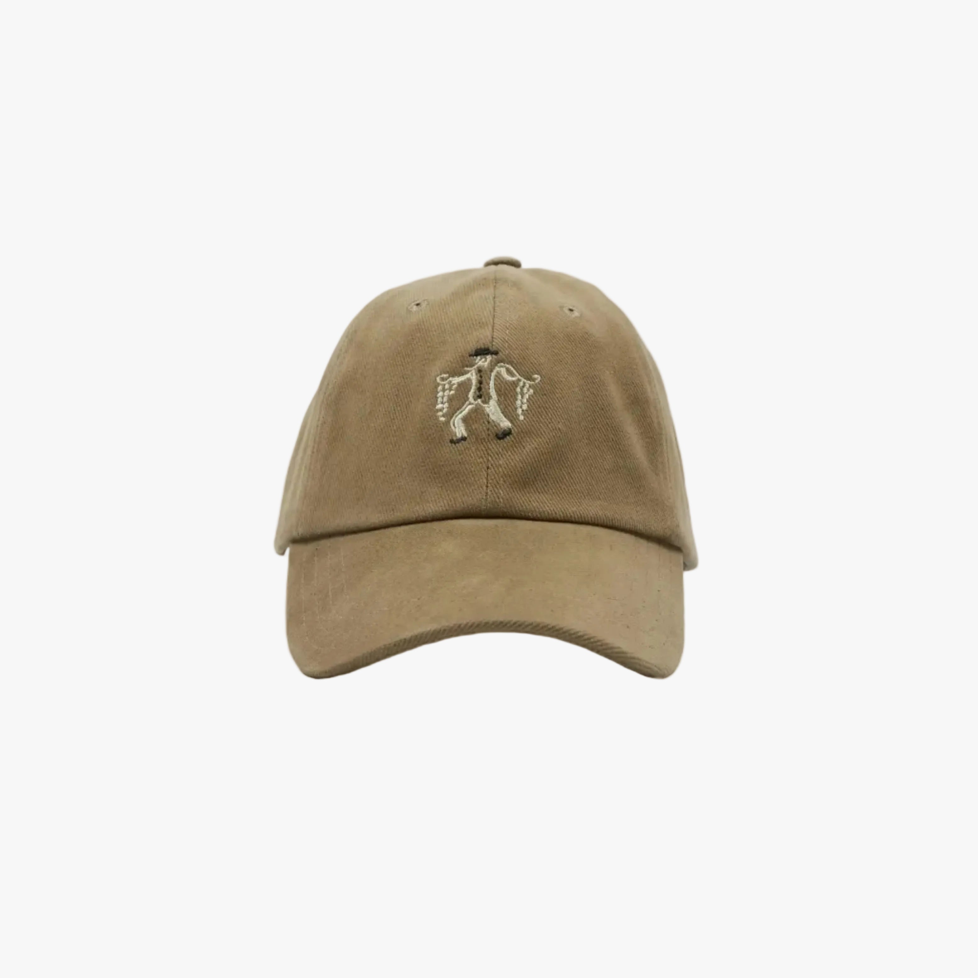 Drake’s ‘Onion Seller’ Cotton Twill Baseball Cap Brown Front View