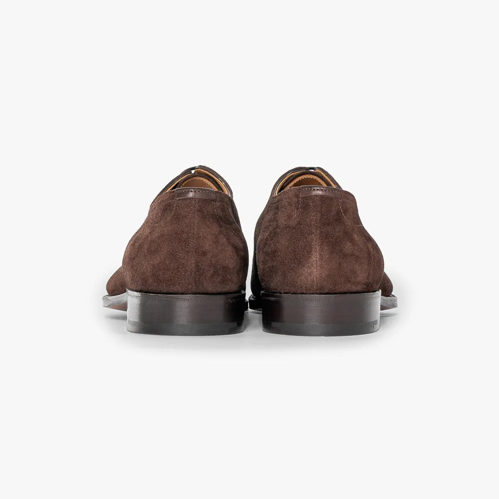 Rear view of the Edward Green Dover 606 showcasing the heel and suede texture.