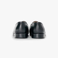 Rear view of the Edward Green Piccadilly 184 showing the heel and smooth black calf finish.