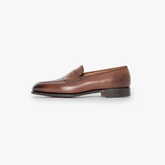 Side profile of the Edward Green Piccadilly 184 highlighting the Dark Oak Antique Calf leather and refined lines.
