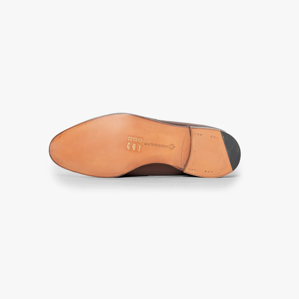 Outsole of the Edward Green Piccadilly 184 in Dark Oak Antique Calf with stitched construction.