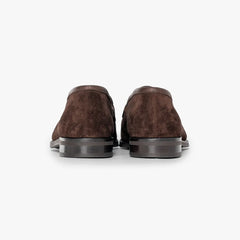 Rear view of the Edward Green Ventnor 184 showcasing the heel and suede texture.