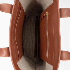 Inner pocket of the Frank Clegg for Refinement Goat Antique Tote Bag