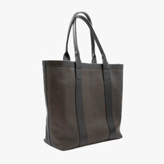 Side angle of the Frank Clegg for Refinement Goat Black Tote Bag