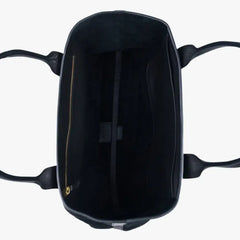 Inner pocket of the Frank Clegg for Refinement Suede Tote Bag Black