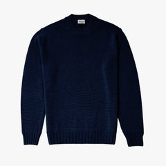 Front view of the Gallia Haydem Long-Sleeve Knit Navy highlighting the clean silhouette and refined knit structure.
