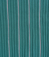 Close-up fabric texture of the Gallia Tucson Polo Jacquard Rust Green showing the woven jacquard structure and depth.