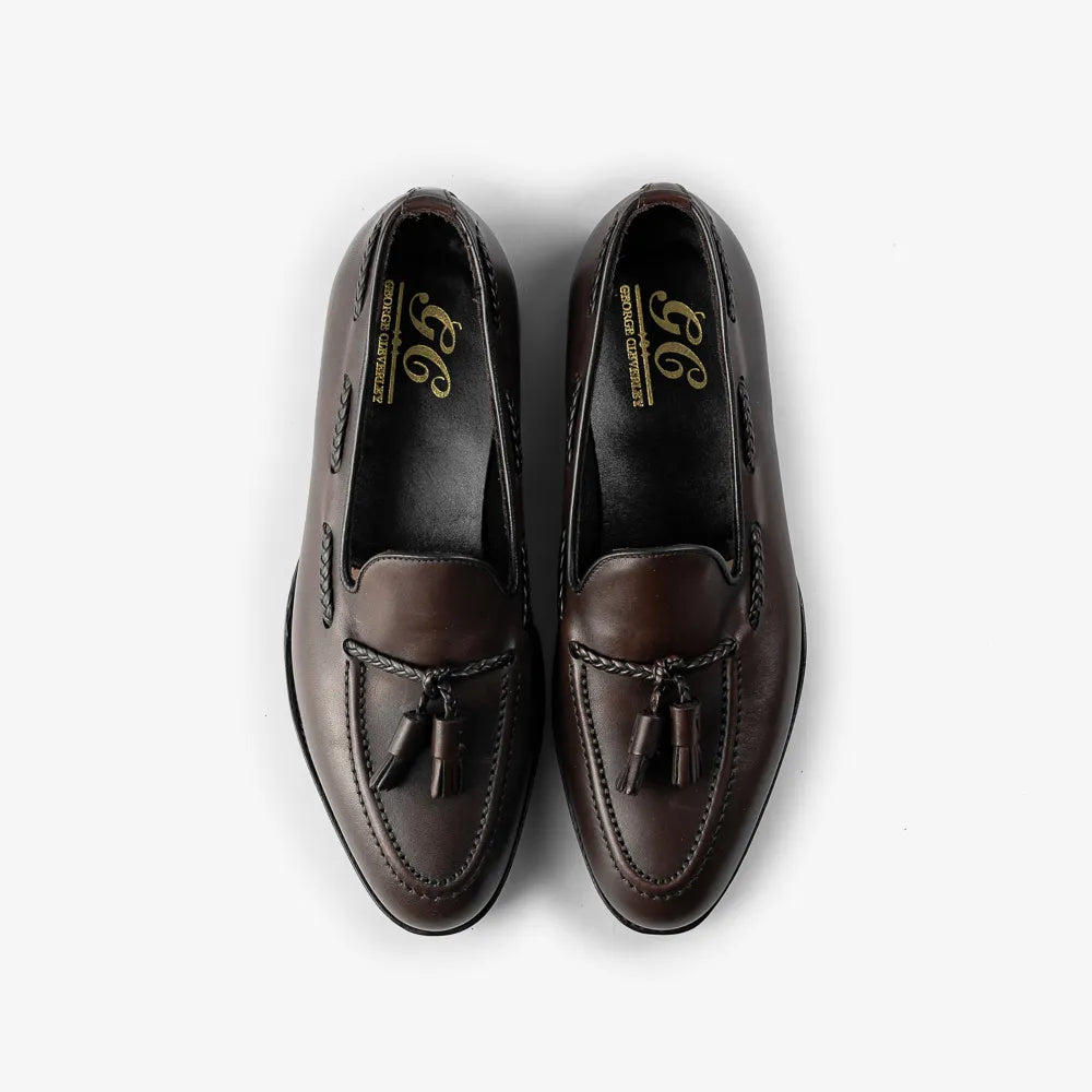 george-cleverley-aiden-tassel-loafer-dark-brown-top
