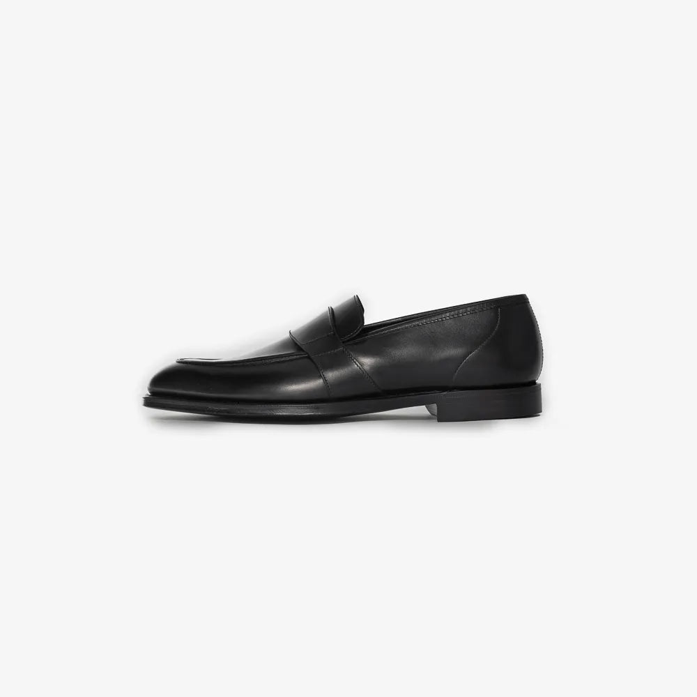 George Cleverley Owen Oxford in black calf leather, side profile showing sleek lines.