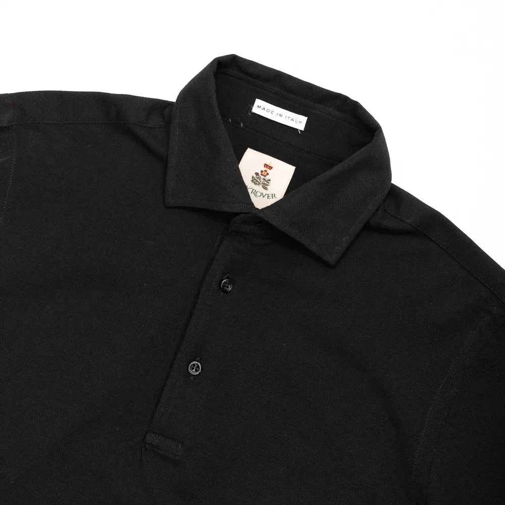 Guy Rover black cotton polo shirt 100% cotone soft touch summer essential menswear