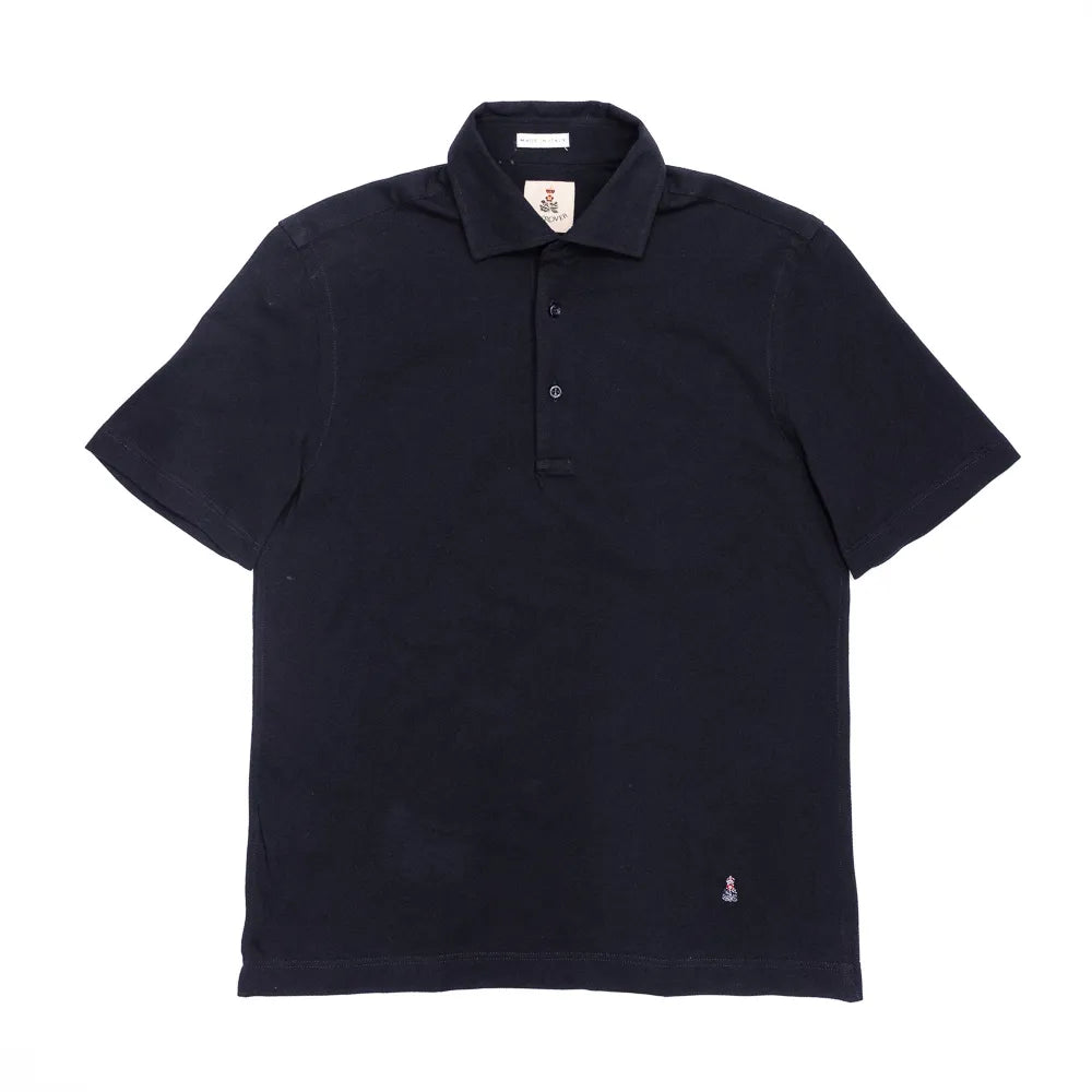 navy guy rover polo shirt cotton pique cutaway collar