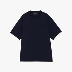 Front view of the Hand Room T-shirt in navy featuring a clean silhouette and minimalist design.