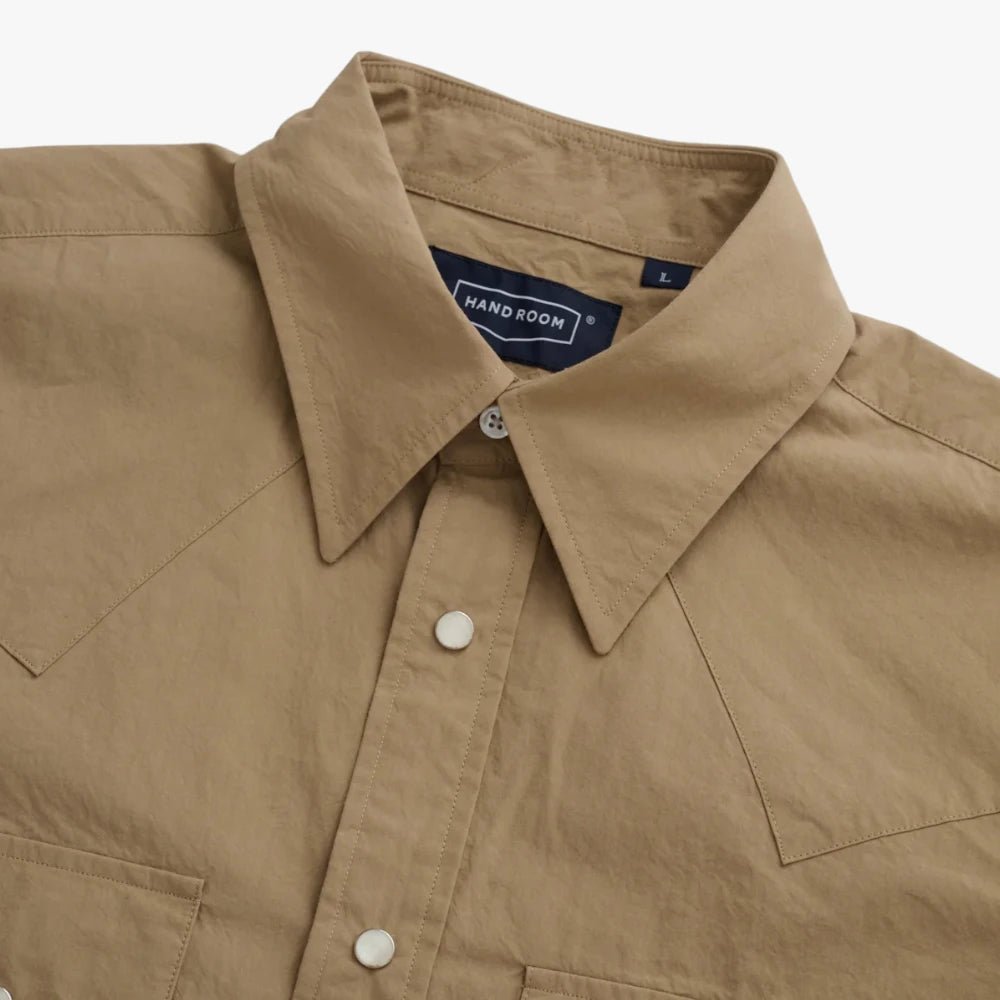 Hand Room Western Shirts Typewriter 23 Beige - Refinement