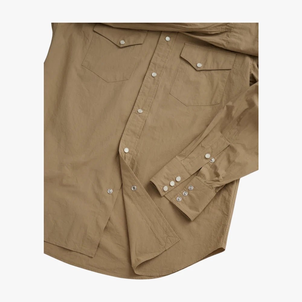 Hand Room Western Shirts Typewriter 23 Beige - Refinement