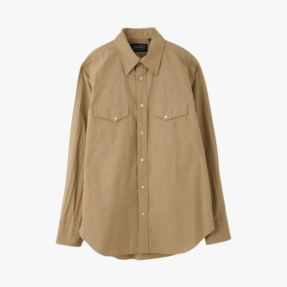 Hand Room Western Shirts Typewriter 23 Beige - Refinement