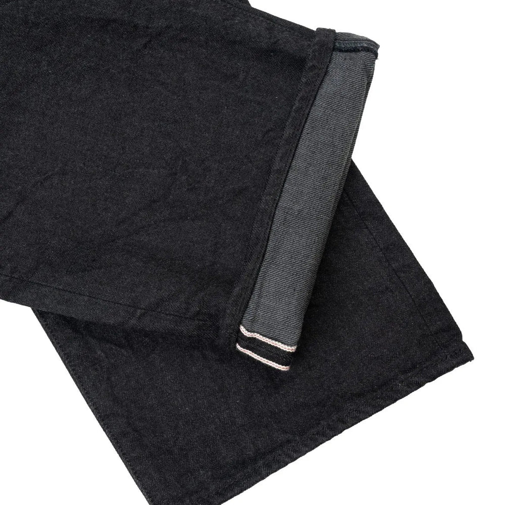 Hem and leg opening detail of the Hand Room Exclusive for Refinement Wide Fit Black pants