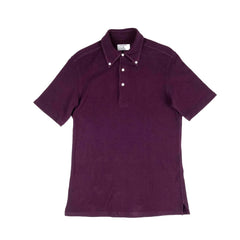 Hitoyoshi for Refinement Button Down Polo Maroon front view