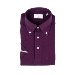 Folded front view of the Hitoyoshi for Refinement Button Down Polo Maroon