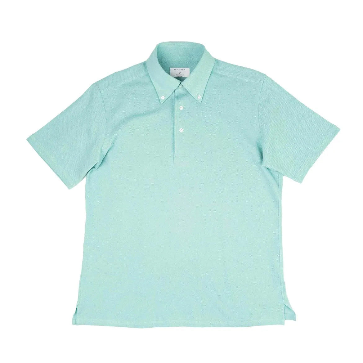 Hitoyoshi for Refinement Button Down Polo Mint front view