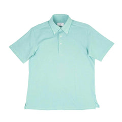 Hitoyoshi for Refinement Button Down Polo Mint front view