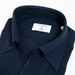 Hitoyoshi for Refinement One Piece Collar Polo Long Sleeve Navy Collar Detail