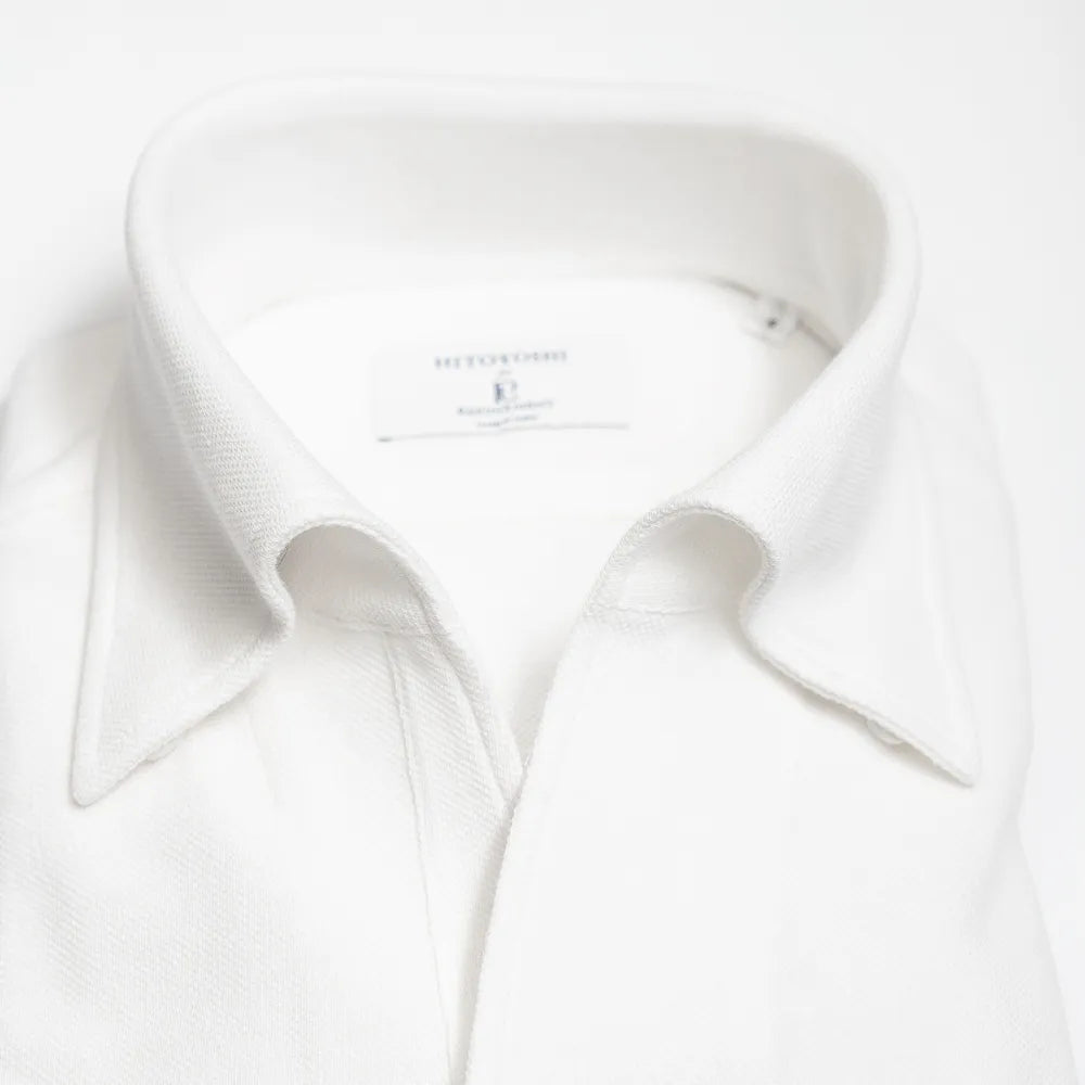 Hitoyoshi for Refinement One Piece Collar Polo Long Sleeve White Collar Detail