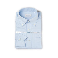 Hitoyoshi Oxford Cloth Button Down Blue shirt front view