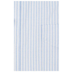 Side view of the Hitoyoshi Oxford Cloth Button Down Blue Stripe shirt
